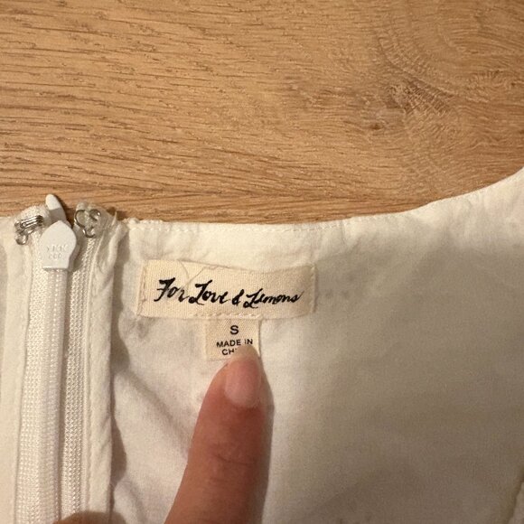 For Love and Lemons Felix White Eyelet Lace Mini Dress Size Small - Picture 5 of 5